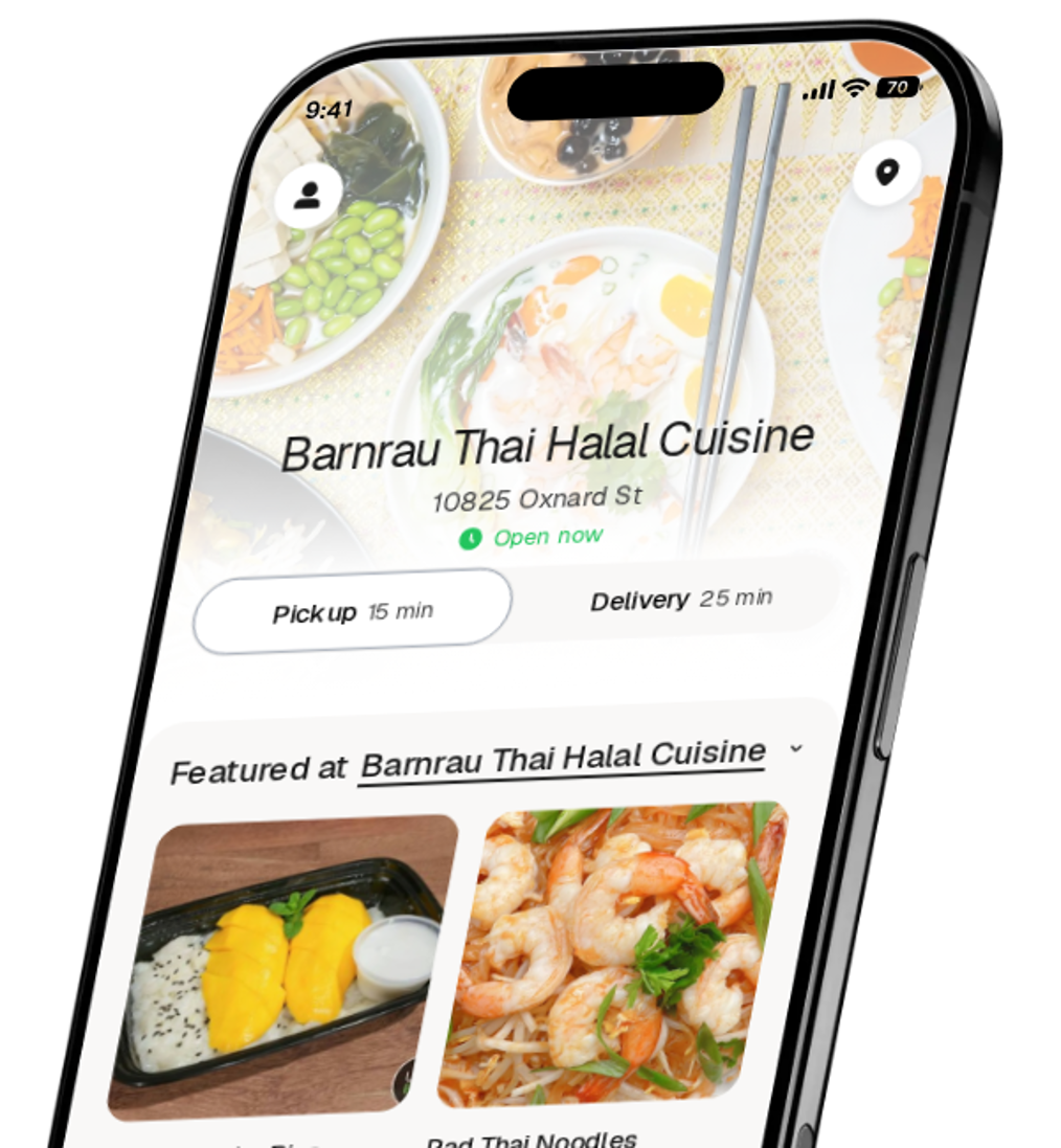 Barnrau Thai Halal Cuisine app preview