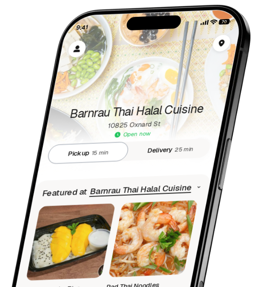 Barnrau Thai Halal Cuisine app preview