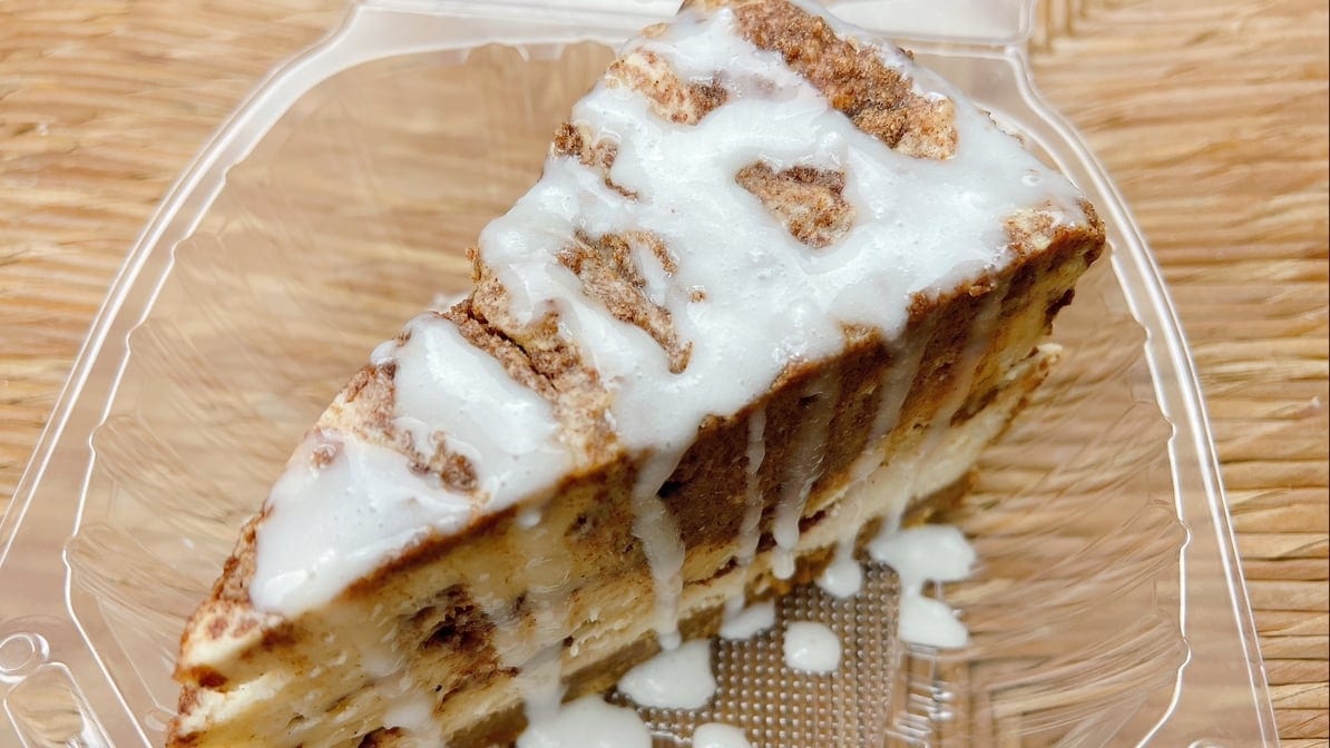 Cinnamon Roll Cheesecake.