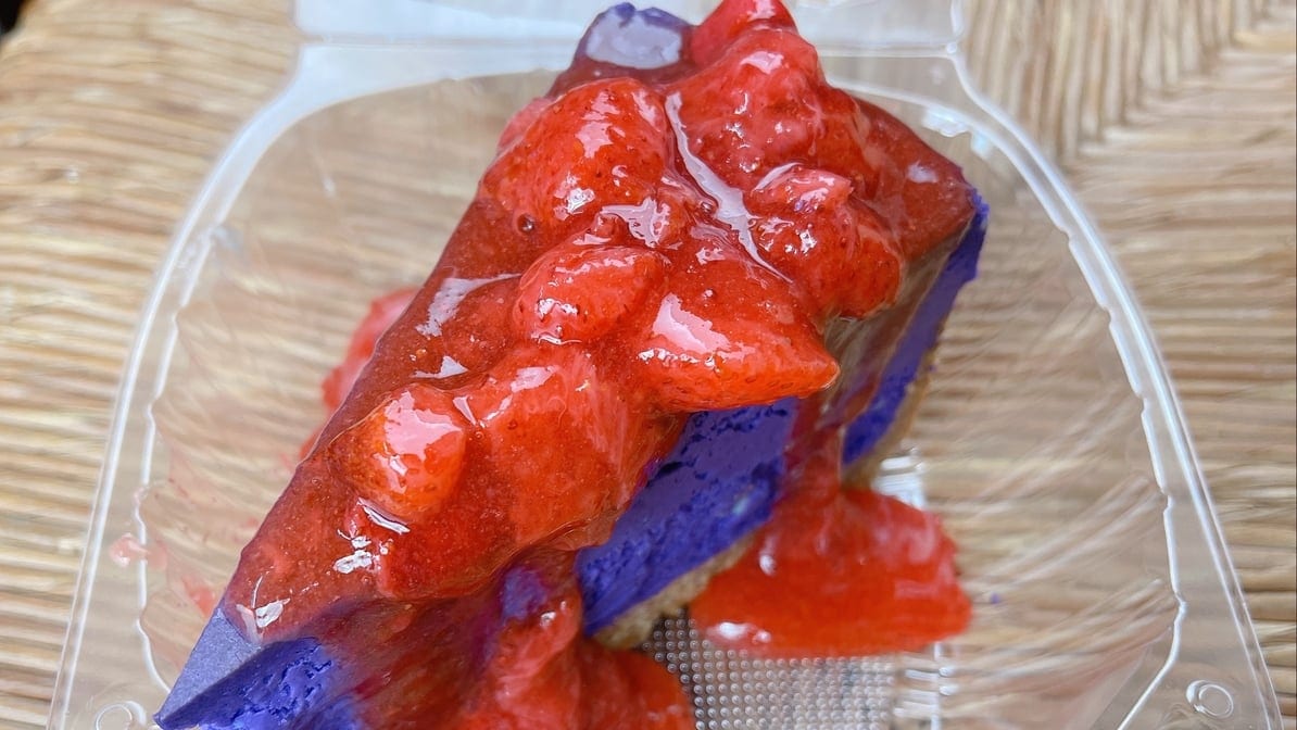 Ube Strawberry Cheesecake.