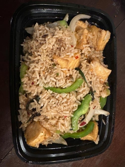 Vegan Spicy Fried Rice.