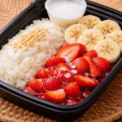 Thai Strawberry Banana Coconut Sticky Rice (New!!).