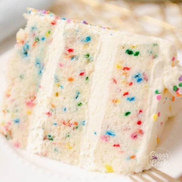 Funfetti Cake with Cream Cheese Frosting.