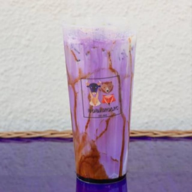 No. 6 Ube Brown Sugar Milk Tea (24 oz).