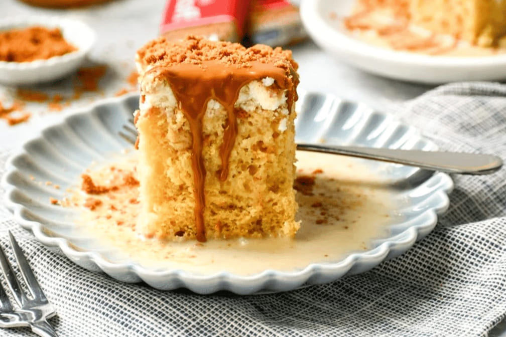 Biscoff Tres Leches Cake.